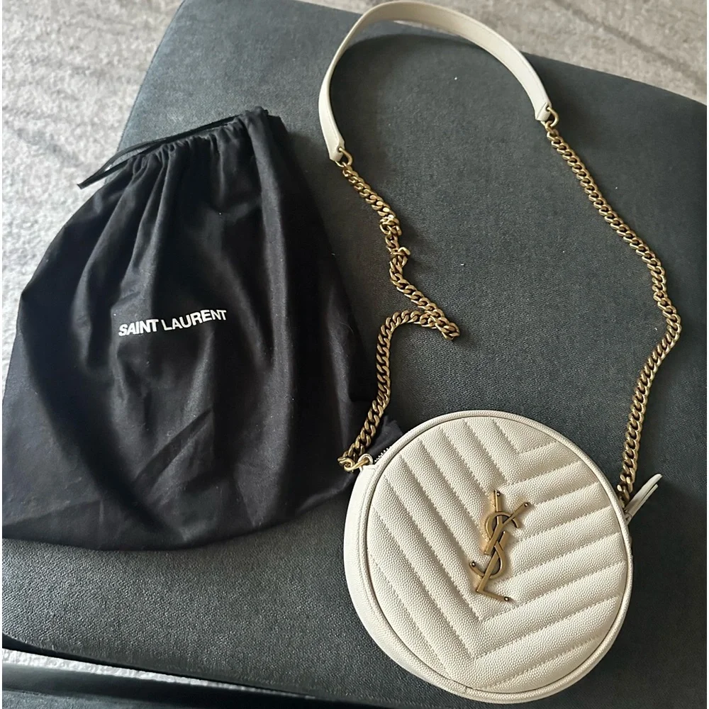 Vinyle leather crossbody Saint Laurent round bag - Picture 1 of 4